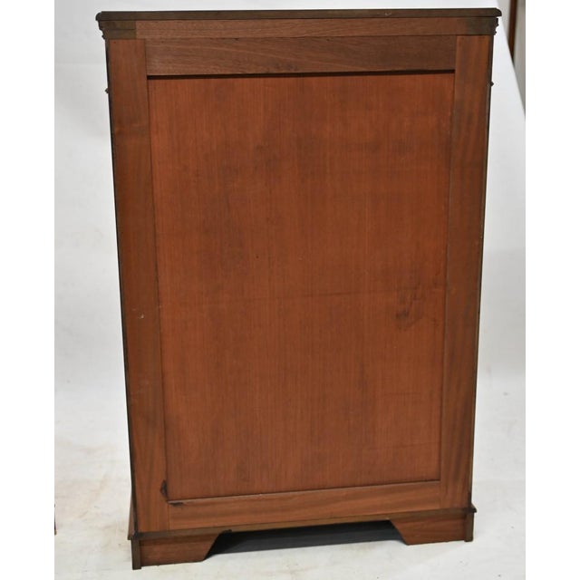 Walnut Bookcases with Open Front & Sheraton Inlay, Set of 2 For Sale - Image 12 of 15