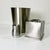 Contemporary 1990s Vintage Contemporary Modern Nickel Satin Finish Bathroom Wastebasket, Tissue Box Cover - Set of 3 For Sale - Image 3 of 10