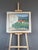 Mid-Century Modern Mid-Century Modern 'Mediterranean Escape' Swedish Expressive Landscape Oil Painting, Framed For Sale - Image 3 of 10