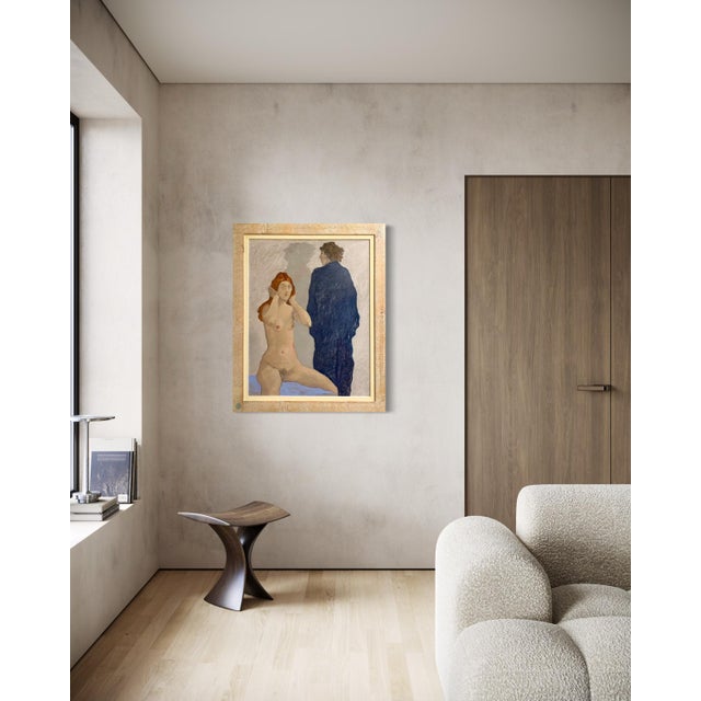 Giampaolo Talani "Ambiguous Story" Oil on Board, Figurative Nude, Tuscan Coastal Art, Contemporary Art by Italian Master, 2000 For Sale In Monterey, CA - Image 6 of 10