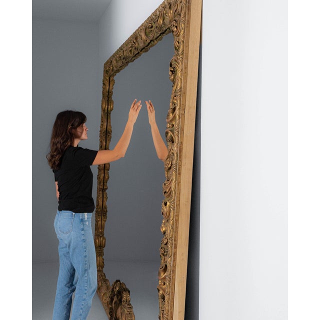 1880s French Oak Neoclassical Mirror For Sale - Image 16 of 18