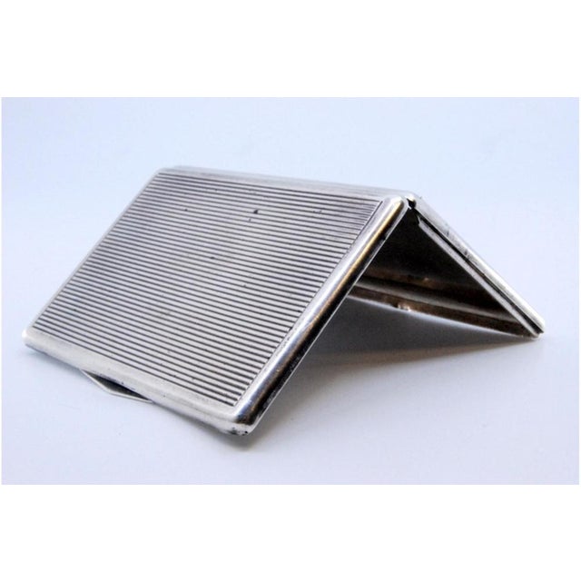Fluted Silver Cardboard Box For Sale - Image 9 of 10