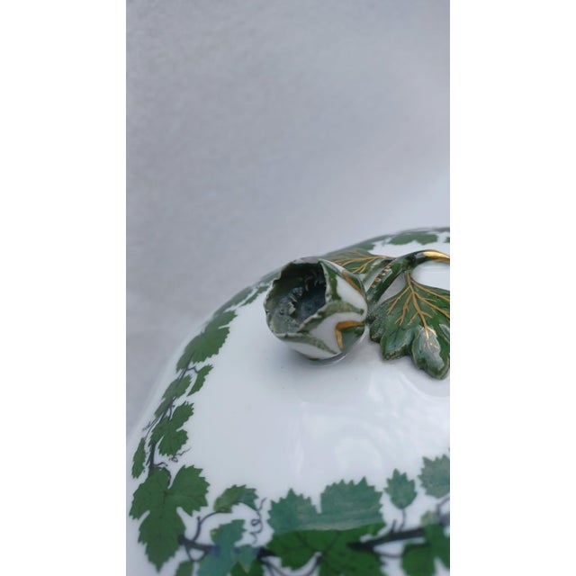 Mid-Century Modern Vintage Quatrefoil Oval Porcelain Sugar Bowl from Meissen, 1930 For Sale - Image 3 of 7