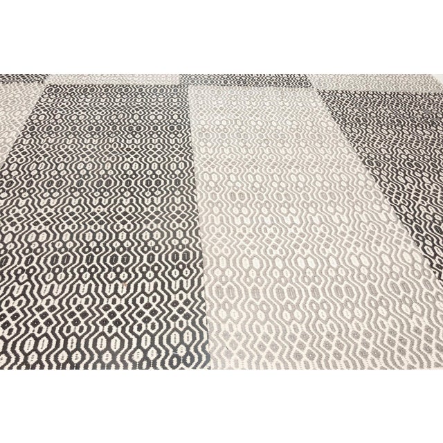 Modern Chessboard Pattern Flat-Weave Wool Rug by Doris Leslie Blau For Sale In New York - Image 6 of 10