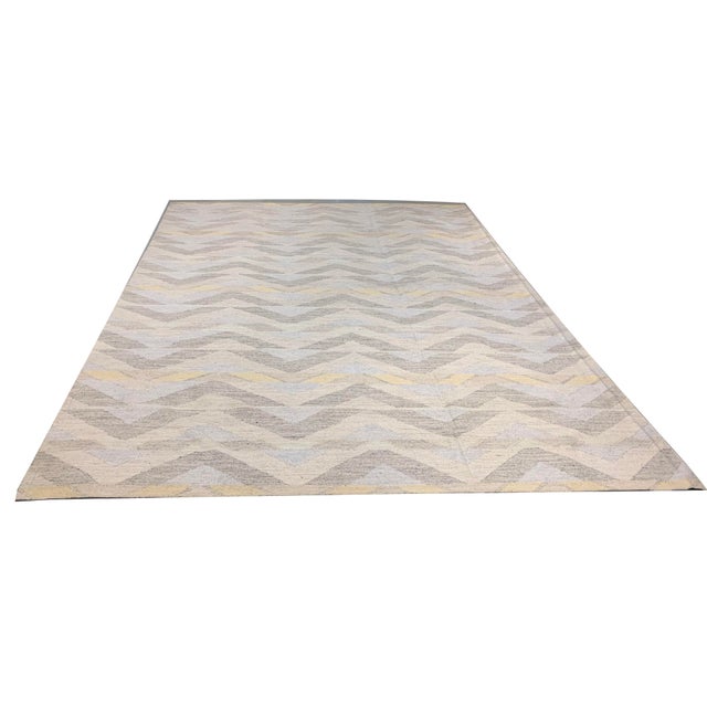 Swedish Style Kilim Deco Flatweave Rug 8' X 10' For Sale - Image 4 of 10