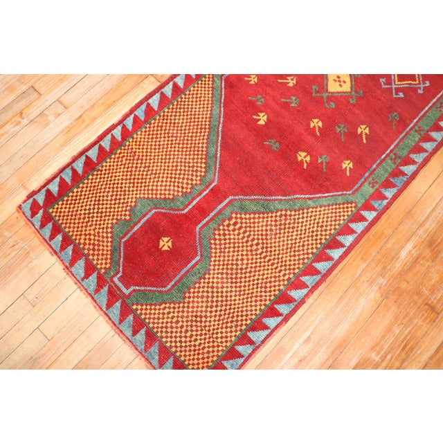 Textile Early 20th Century Turkish Anatolian Runner For Sale - Image 7 of 18