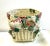French Painted Floral Decoupage Basket Planter For Sale - Image 4 of 13