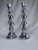 Mexican Vintage English Traditional Barley Twist Silver Tone Candlesticks, a Pair For Sale - Image 3 of 8