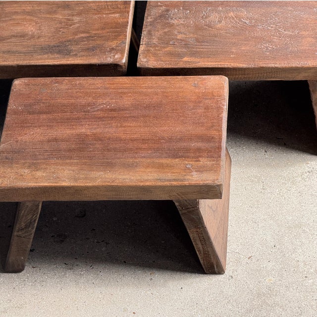 Small Stool in Teak, 1980s For Sale - Image 16 of 18