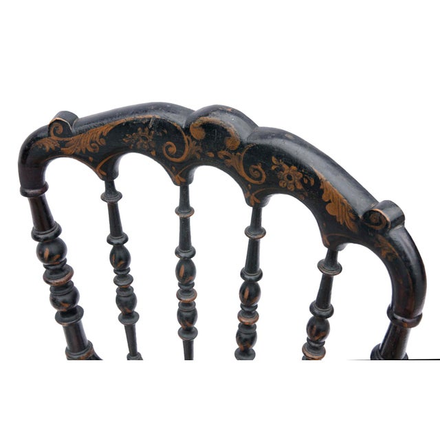 Mid 19th Century 19th Century Ebonized Charavari Napoleon III the Third Chairs in Crust Velvet a Pair For Sale - Image 5 of 12