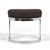 1970s Upholstered Stool with Chrome Base For Sale - Image 5 of 8