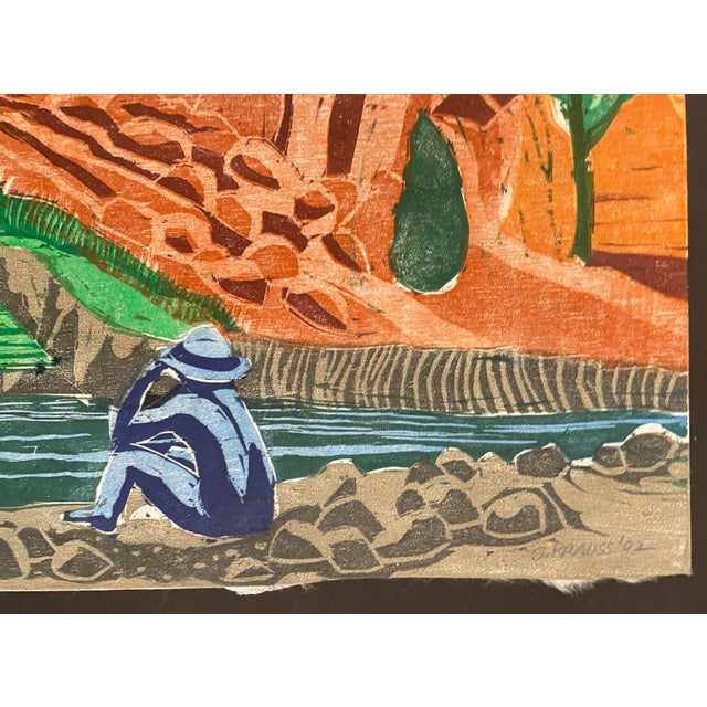 Steve Krauss Escalante Colorado Landscape Woodblock For Sale - Image 4 of 4