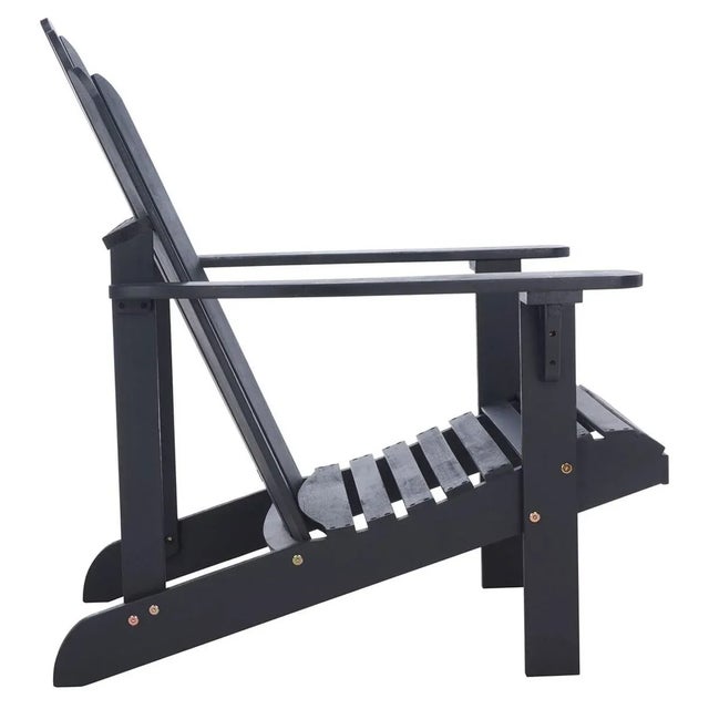 Contemporary Topher Adirondack Chair - Black For Sale - Image 3 of 11