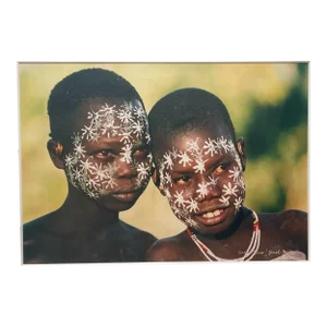 Carol Beckwith 'Surma Girls Painted as Twins, Ethiopia Chromogenic Photograph