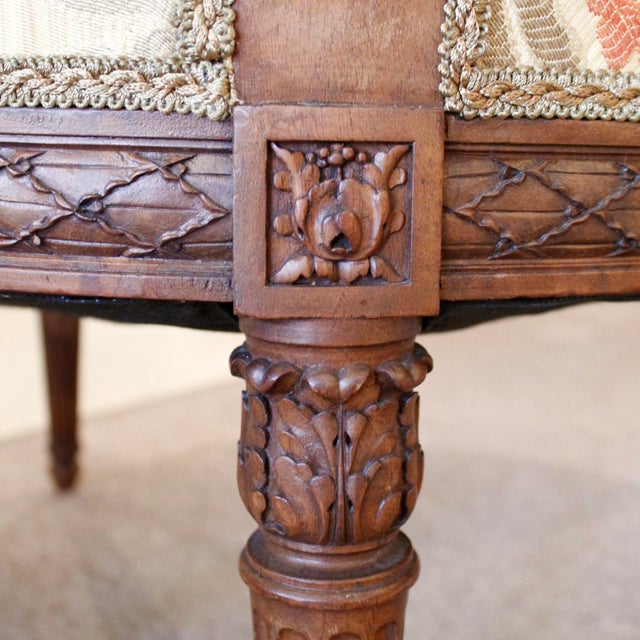 Finely Carved Louis XVI Style Armchairs - A Pair For Sale - Image 10 of 11