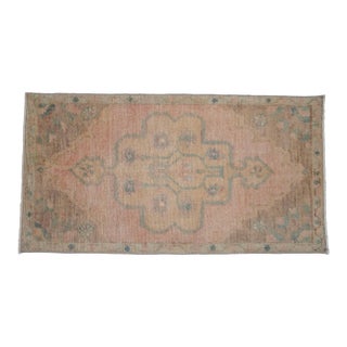 Hand Knotted Door Mat, Entryway Rug, Bath Mat, Kitchen Decor, Small Rug, Turkish Rug - 1′8″ × 3′1″ For Sale
