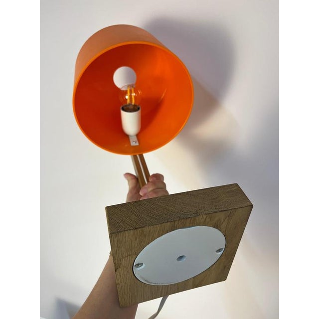 Orange Oak Desk Lamp by Luxus Vittsjö For Sale - Image 9 of 11