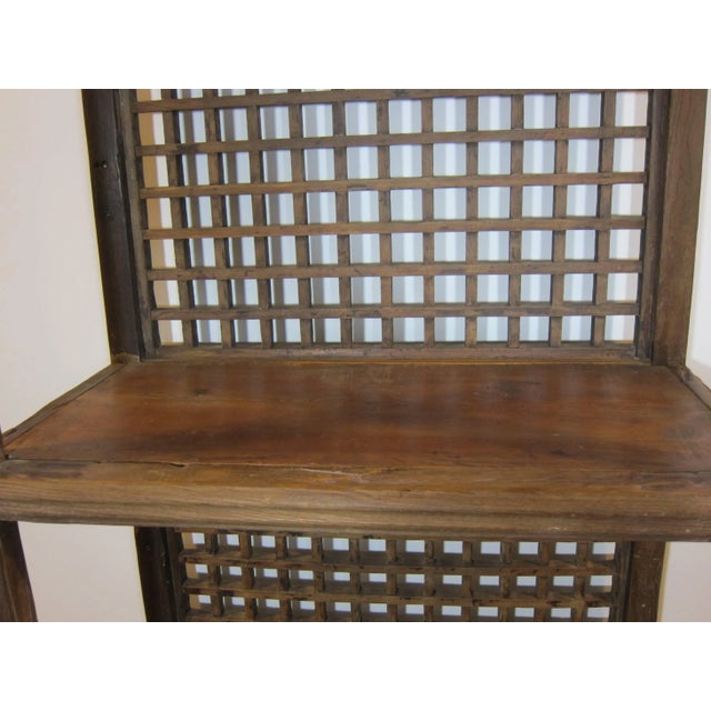 1900 - 1909 Rustic Elm Wood Bookcase For Sale - Image 5 of 9