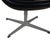 Swan Swivel Chair in Black Leather by Arne Jacobsen for Fritz Hansen For Sale - Image 5 of 14