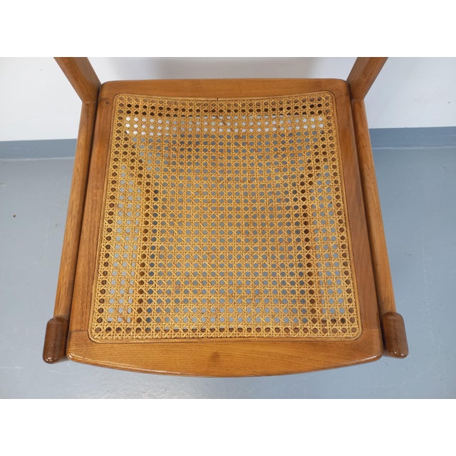 Vintage Sleigh Chair in Beech and Cane, 1980s For Sale - Image 12 of 13