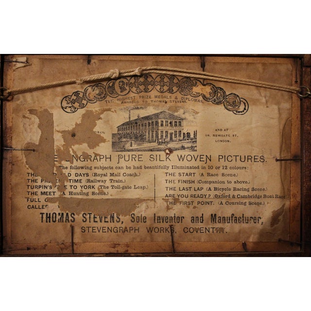 English Late 19th Century English Pair of Stevengraph Horse Race Pictures For Sale - Image 3 of 8