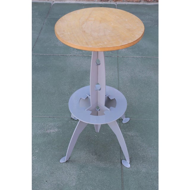 Gray Four Rocket Inspired Barstools For Sale - Image 8 of 10