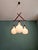 Scandinavian Chandelier in Teak and White Opaline Glass, 1960s For Sale - Image 16 of 18