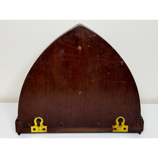 Early 19th Century Small Gothic Ecclesiastic Convent Georgian Wall Mounted Bookends Shelf For Sale - Image 4 of 10