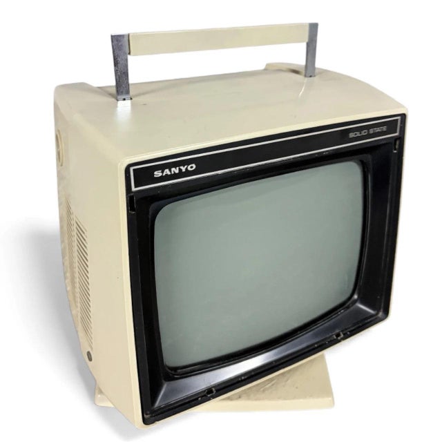 This portable vintage television from the 1970s is a solid-state tv that perfectly blends functional engineering with...