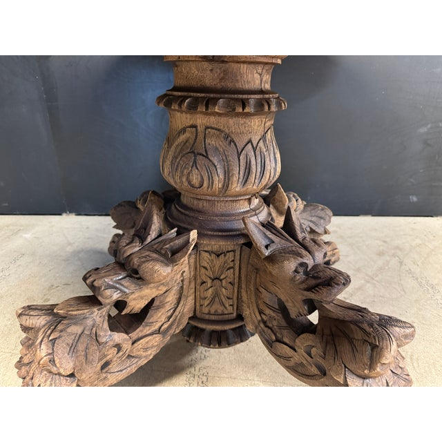 French Bleached Oak Hunting Table, 1860 For Sale - Image 4 of 12
