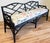 Newly Chinoiserie Style Rattan Fretwork Upholstered Bench For Sale In Kansas City - Image 6 of 10