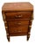 Custom Solid Wood "Tree of Life" 3-Drawer Nightstand / Accent Chest For Sale