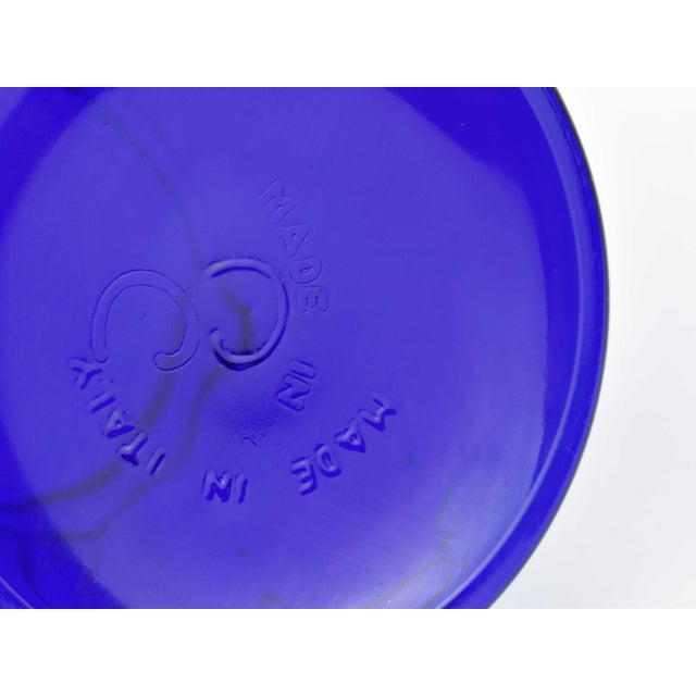 Glass Mid 20th Century Cobalt Blue Glass Sitting Cat Design Italian Pitcher For Sale - Image 7 of 7