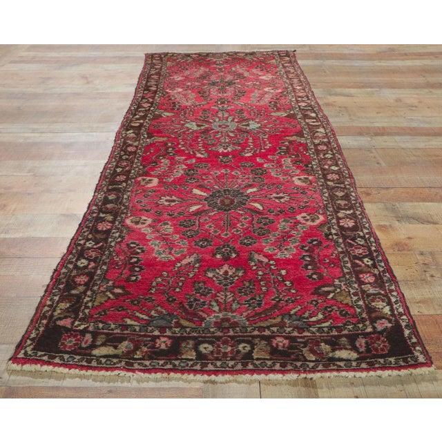 Textile Early 20th Century Antique Persian Lilihan Rug Runner, 02'08 X 08'05 For Sale - Image 7 of 9