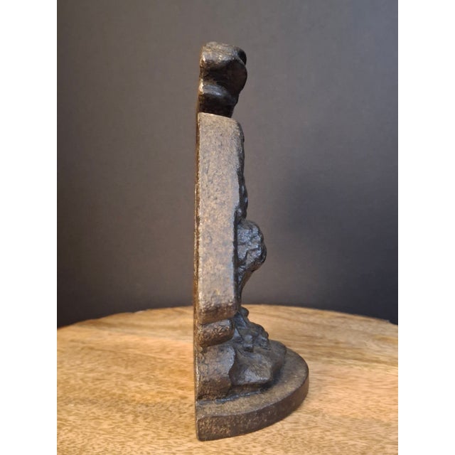 Antique Cast Iron Eagle on Rock Doorstop Patriotic Americana Hubley or Albany For Sale - Image 9 of 17