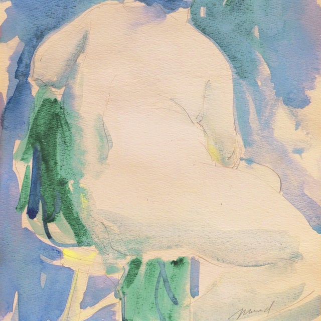 'Nude in a Green Hat' by Marvin Mund, San Francisco Impressionist Figural, Legion of Honor For Sale - Image 4 of 6