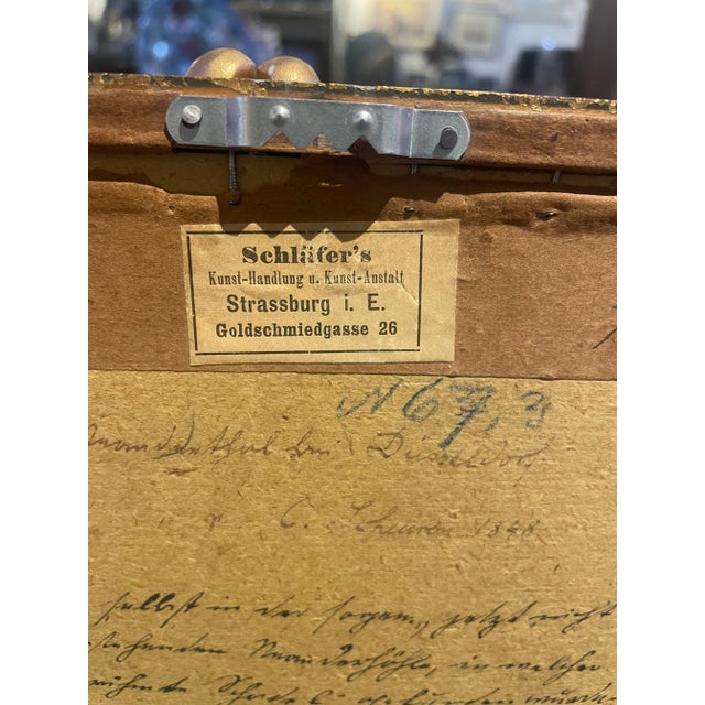 1848 Landscape Watercolor With Figures by Casper Scheuren For Sale In Phoenix - Image 6 of 7