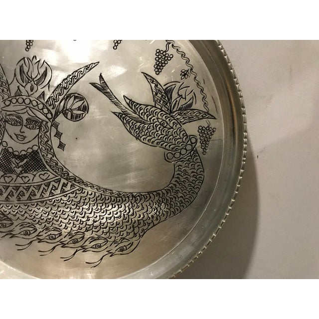 Metal Solid Copper Hand Carved Mythological Wall Art For Sale - Image 7 of 9