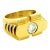 Vintage Modernist 18k Gold Architectural Diamond Ring, Size 8 For Sale