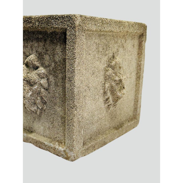 Mid 20th Century Concrete Lion Head Planters - Set of 2 For Sale In Los Angeles - Image 6 of 10