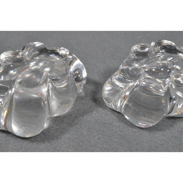 Late 20th Century Daum, France - Pair of Signed Daum Crystal Salt Cellars For Sale - Image 10 of 12