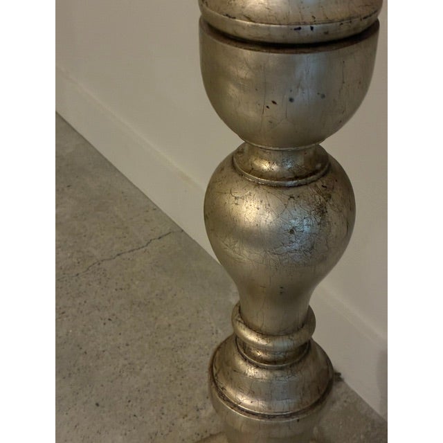 1940s Vintage Silver Gilt Standing Lamp For Sale - Image 5 of 8