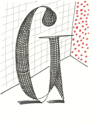 David Hockney, G from Hockneys Alphabet, Lithograph