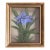 Botanical Iris Flower Reverse Painted on Glass Signed by the Artist, Edmond Nogar For Sale