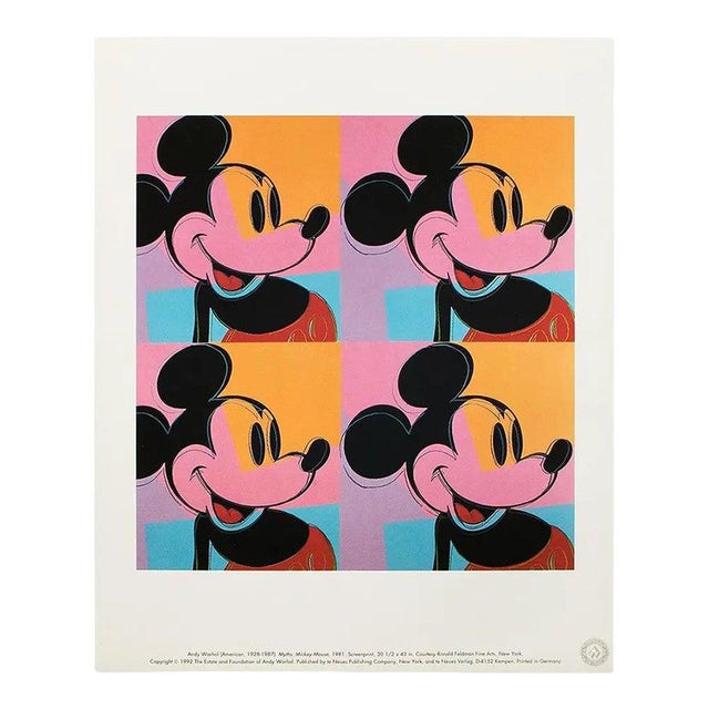 Artist: Andy Warhol Country: USA Title: Myths Mickey Mouse – 5 Printed: Offset in 1992, in Germany Marks: Not signed, not...