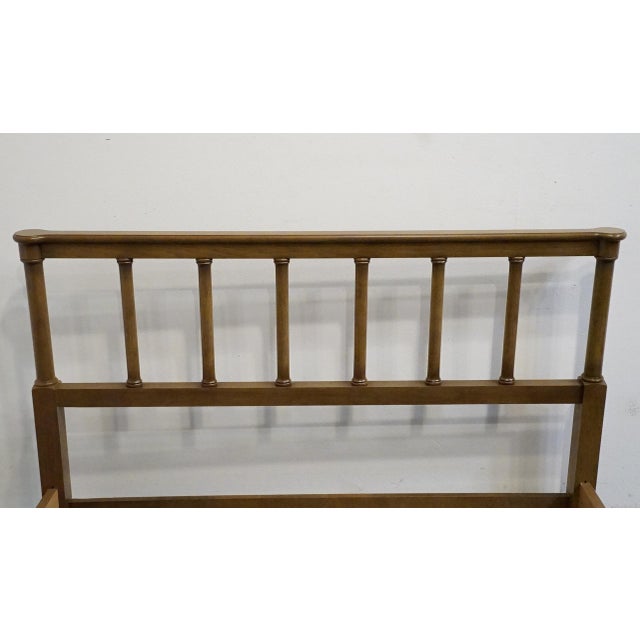 Mid 20th Century Drexel Furniture Walnut Early American Shaker Style Full Size Bed J15-1 For Sale - Image 5 of 10
