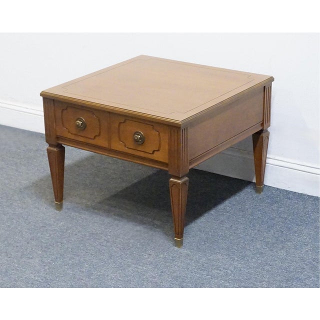 Mersman Mersman Furniture Solid Walnut Italian Mediterranean Style 26" Square Accent End Table 8716 For Sale - Image 4 of 13