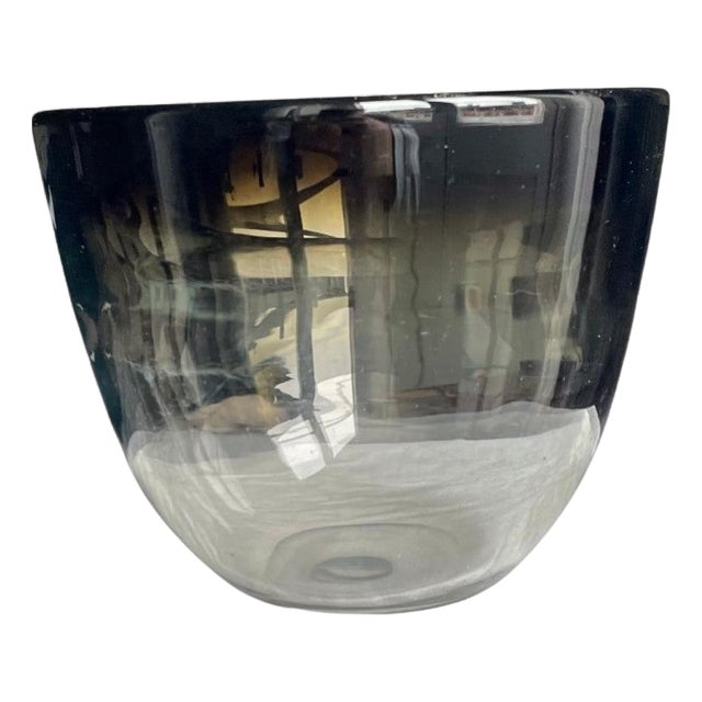 Vintage Art Glass Bowl by Bengt Orup for Johansfors, Sweden, 1960s For Sale
