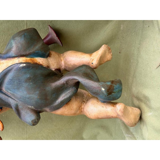 Musical Angels in Carved and Polychromed Wood by Arte Granda, Set of 2 For Sale - Image 14 of 18