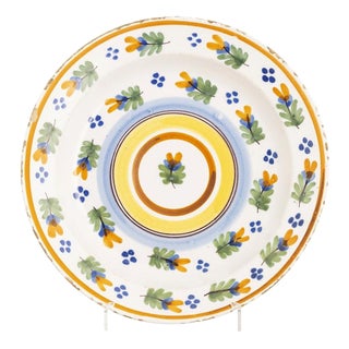 19th Century Earthenware Plate attributed to Fervença For Sale